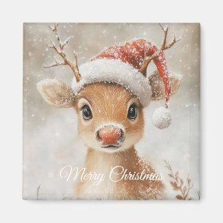 Cute Christmas Reindeer Magnet Magneet