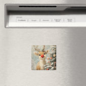 Cute Christmas Reindeer Magnet Magneet (Insitu (Vaatwasser))