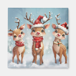 Cute Christmas Reindeer Magnet Magneet