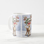 Cute Christmas Reindeer Mug (Devant gauche)