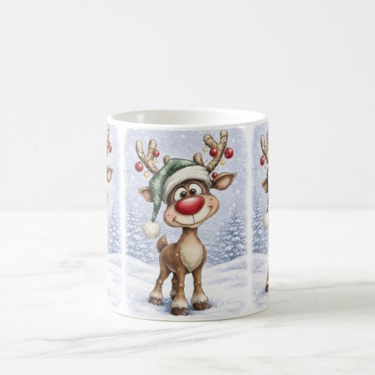 Cute Christmas Reindeer Mug (Centre)