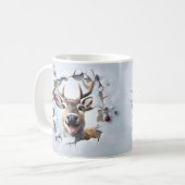 Cute Christmas Reindeer Mug | Cozy Winter Mug  (Devant gauche)