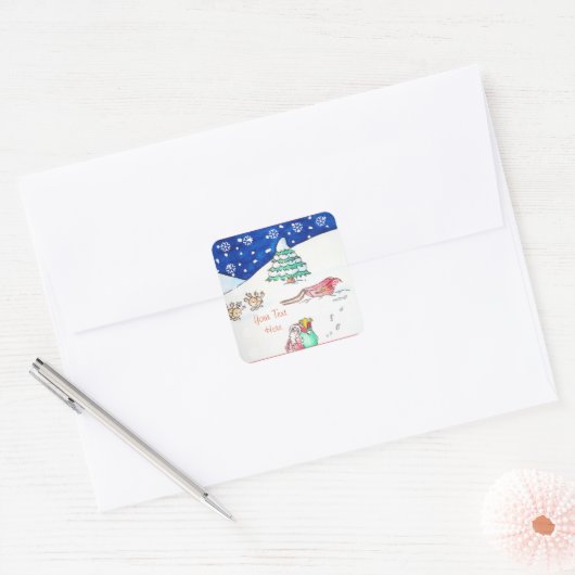 Cute christmas santa Sticker (Enveloppe)