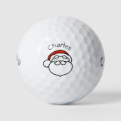 Cute Christmas Santa with Red Hat Golfballen (Voorkant)