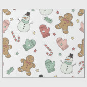 Cute Christmas Seamless Pattern Wrapping Paper – G Cadeaupapier (Vlak)