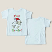 Cute Christmas Sheep – Feliz Navidad (Design Recto & Verso)