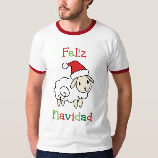 Cute Christmas Sheep – Feliz Navidad T-shirt