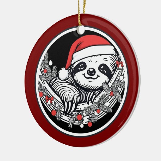 Cute Christmas Sloth Ornament (Links)