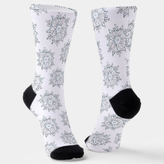 Cute Christmas Snowflakes, Winter Snow Blizzard Sokken