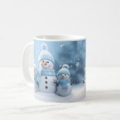 Cute Christmas Snowman Mug | Cozy Winter Mug (Devant gauche)