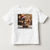 Cute Christmas Squirrel Toddler Jersey Tee Kinder Shirts (Voorkant)