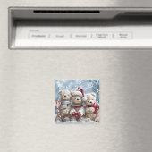 Cute Christmas Teddy Bear Magnet Magneet (Insitu (Vaatwasser))