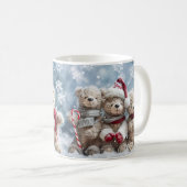 Cute Christmas Teddy Bear Mug | Cozy Holiday Mug (Devant droit)