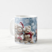 Cute Christmas Teddy Bear Mug | Cozy Holiday Mug (Devant gauche)
