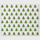 Cute Christmas Tree Pattern Cadeaupapier (Vlak)