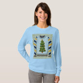 Cute Christmas Tree Ugly Sweater Art on T-Shirt (Devant entier)