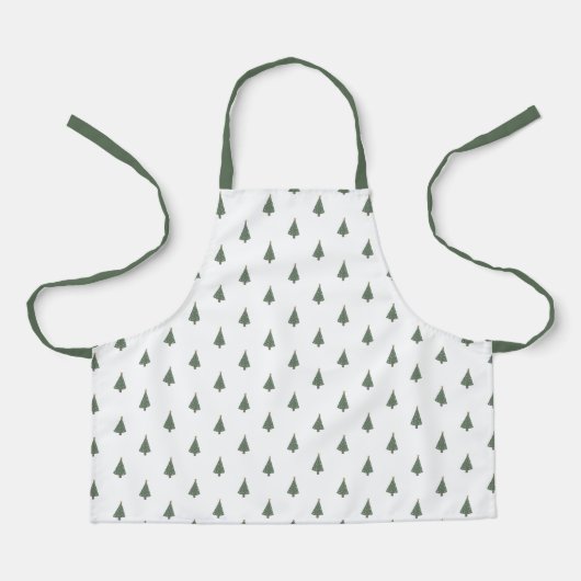 Cute Christmas Trees Pattern Apron Schort (Voorkant)