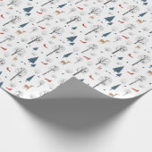 Cute Christmas Winter Animals & Elements Pattern. Cadeaupapier (Hoek)