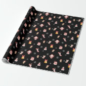 Cute Christmas Wrapping Paper Cadeaupapier (Uitgerold)