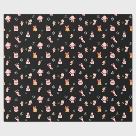 Cute Christmas Wrapping Paper Cadeaupapier (Zoom)