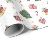 Cute Christmas Wrapping Paper Cadeaupapier (Rol Hoek)