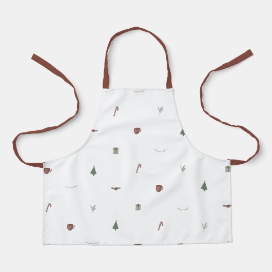 Cute Christmassy Christmas Pattern Apron Schort (Voorkant)
