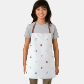 Cute Christmassy Christmas Pattern Apron Schort (Insitu)