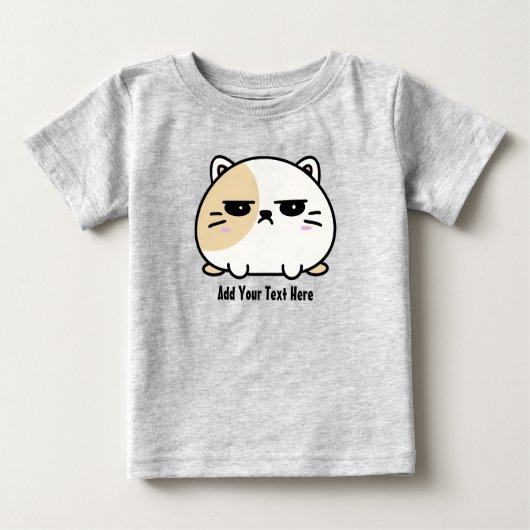 Cute Chubby Angry Mochi Cat Persoonlijke tekst (Voorkant)