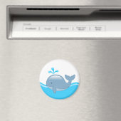 Cute Chubby Cartoon Whale Magneet (Insitu (Vaatwasser))