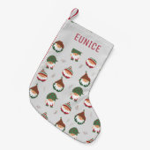 Cute Chubby-kerst - Elves Pattern Kleine Kerstsok (Voorkant (Hangend))