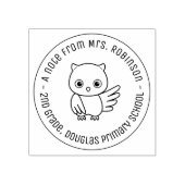 Cute Chubby Owl School Teacher Note 3 Rubberstempel (Afrduk)