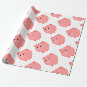 Cute Chubby Pig Cadeaupapier