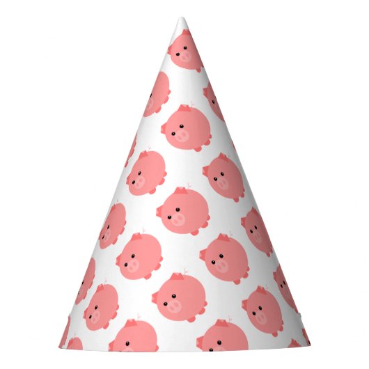 Cute Chubby Pig Party Petten Feesthoedjes (Voorkant)
