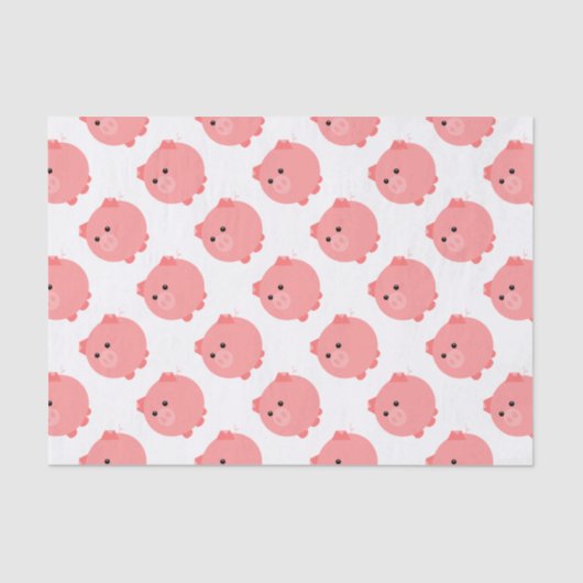Cute Chubby Pig-weefselpapier Tissuepapier (Voorkant)