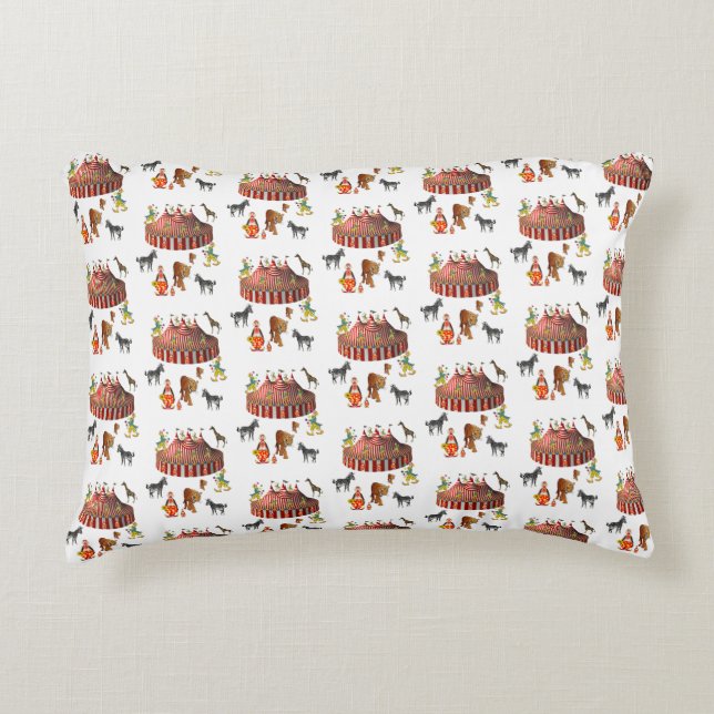 Cute Circus Decorative Throw Pillow Accent Kussen (Voorkant)
