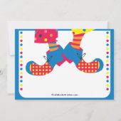 CUTE Circus Kids Birthday Party Invitation Kaart (Achterkant)