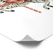 Cute Circus Zebra Carousel Carnival Nursery Poster (Hoek)