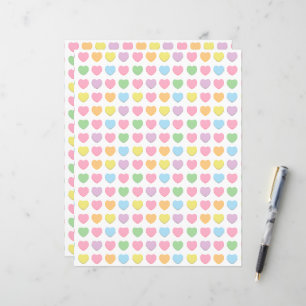 Cute ciré arc-en-ciel coeur papeterie papier
