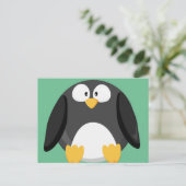 Cute cirkelpinguïn briefkaart (Staand voorkant)