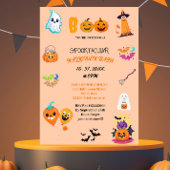 Cute citrouille Boo Halloween bash Invitation