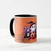 Cute Citrouille Boo Halloween Mug (Devant gauche)