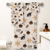 Cute Citrouille Chat Noir Halloween Motif