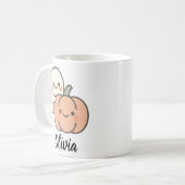 Cute Citrouille fantôme Halloween Mug Personnalisé (Devant gauche)