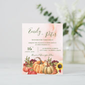 Cute Citrouille Floral Automne Feuilles Mariage de (Debout devant)