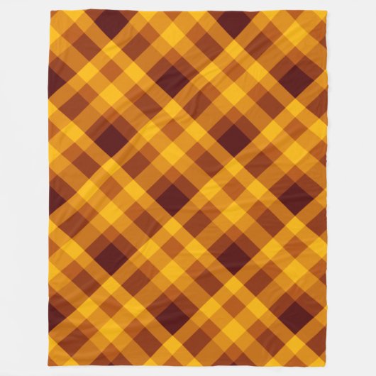 Cute Citrouille Orange Plaid Grosse couverture en  (Devant)