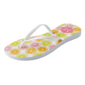 Cute Citrus Pattern Monogrammed Teenslippers (Schuin)