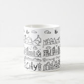 Cute City Doodle Koffiemok (Center)