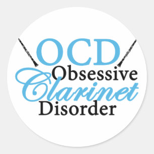Cute Clarinet Ronde Sticker