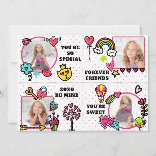 Cute classe Valentine's Day Carte photo sur mesure (Devant)