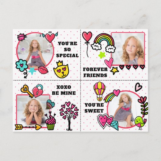 Cute classe Valentine's Day Carte photo sur mesure (Devant)